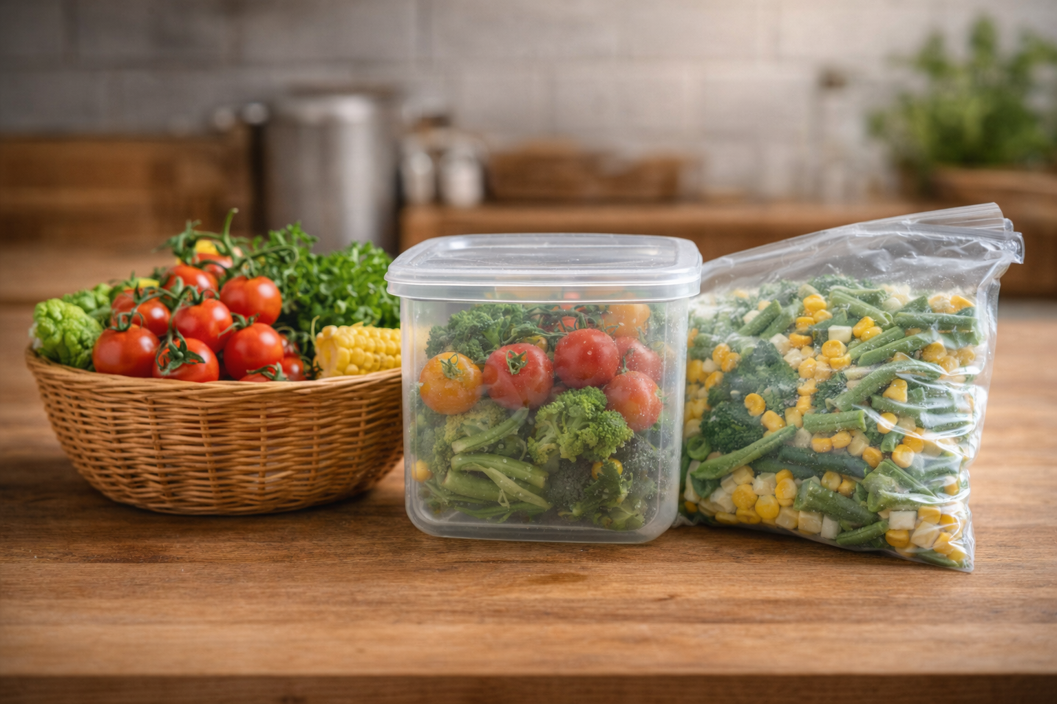 Piatto con alimenti integri e porzioni reali
